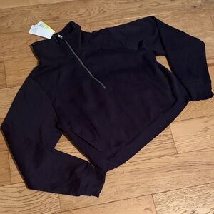 all in motion Black Half-Zip Pullover